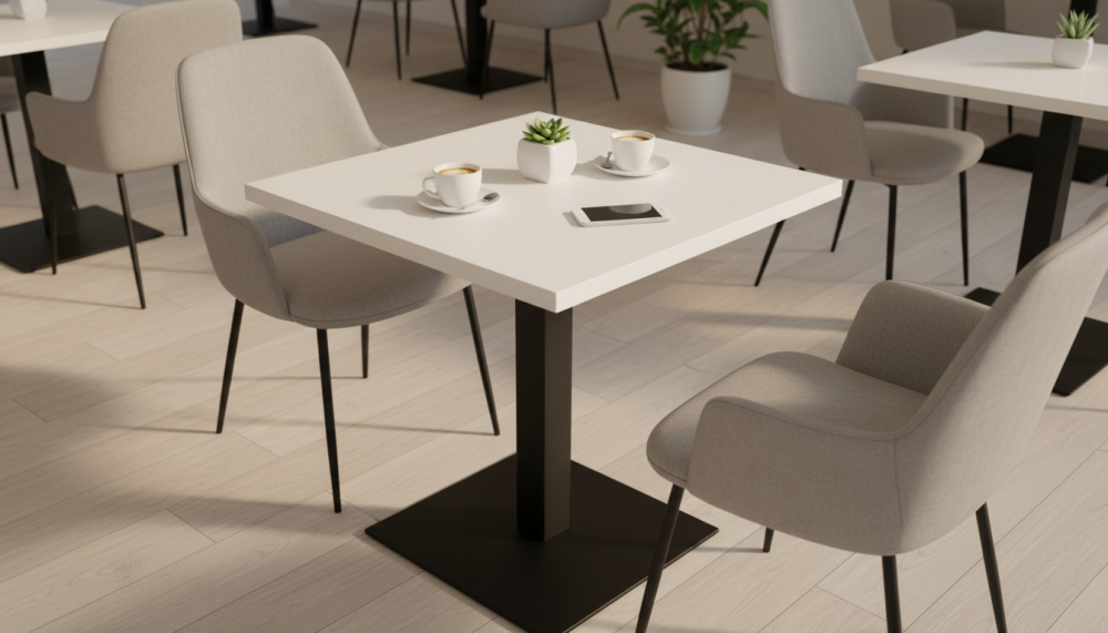 Столешница HPL на основе МДФ (квадратная) Белый_3