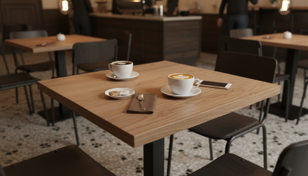 Столешница шпон дуба на основе ВЛАГОСТОЙКОГО МДФ (Квадратная)