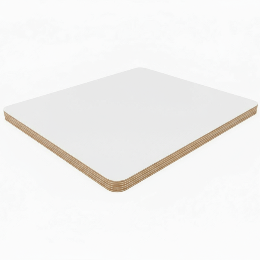 Столешница ВЛАГОСТОЙКАЯ Сlean Touch HPL на основе ФАНЕРЫ 19 мм (Квадратная) Белый_1