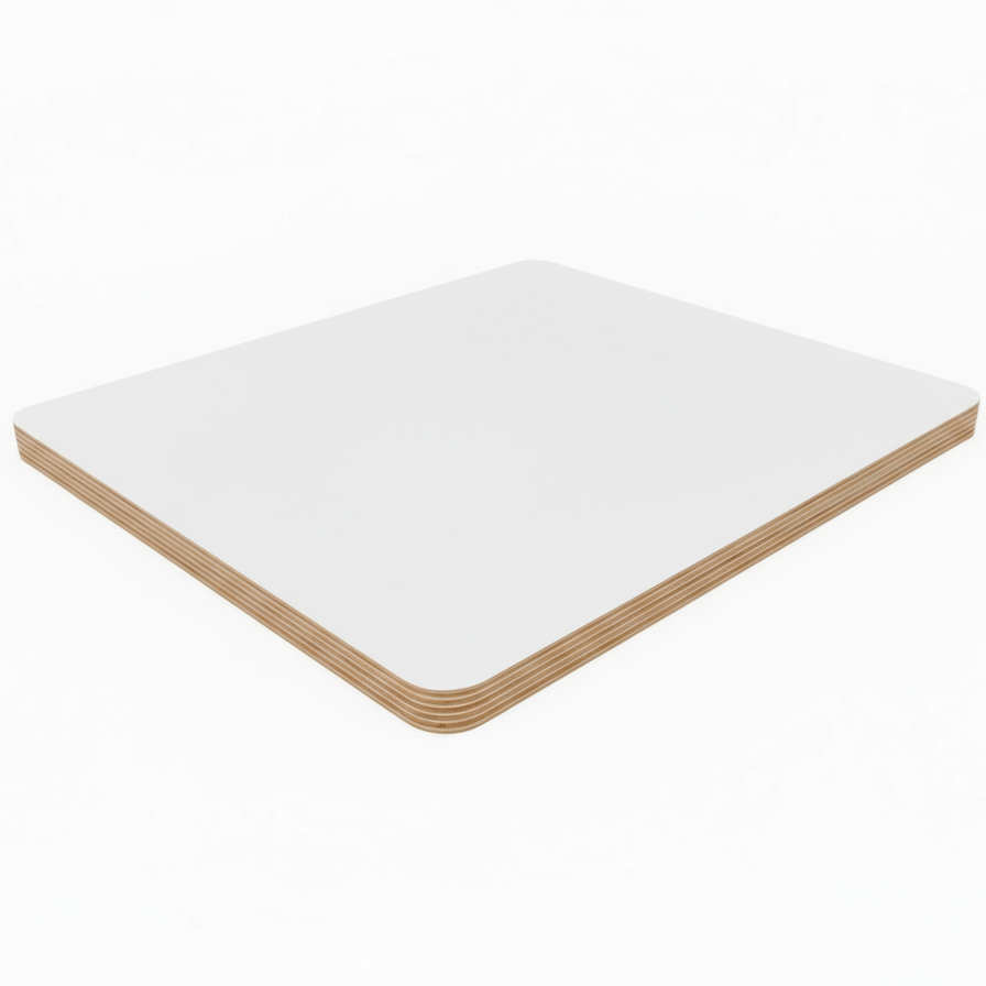 Столешница ВЛАГОСТОЙКАЯ Сlean Touch HPL на основе ФАНЕРЫ 19 мм (Прямоугольная) Белый_1